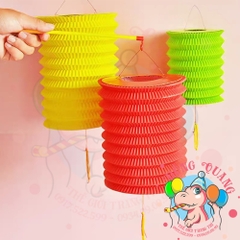 Đèn giấy xếp hình trụ đơn sắc (tròn)