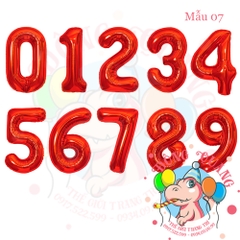 Bong bóng nhôm số (40/80/100cm) - màu pastel