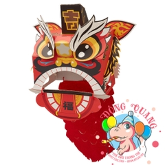 Đầu lân giấy lắp ráp thủ công (mẫu 2)