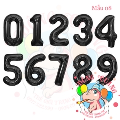 Bong bóng nhôm số (40/80/100cm) - màu pastel