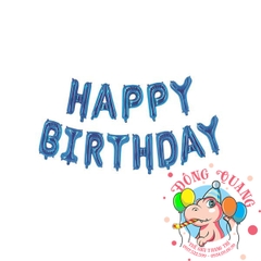Bong bóng chữ Happy birthday (chữ mỏng - 11 mẫu)