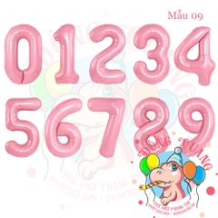 Bong bóng nhôm số (40/80/100cm) - màu pastel