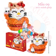 Mô hình Mèo thần tài lắp ráp (9 mẫu)