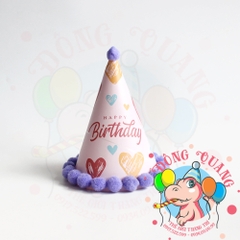 Nón sinh nhật viền bi 1