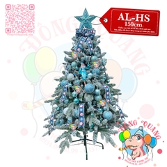 Cây thông 2 loại lá PE phủ tuyết (cành tự động xoè)