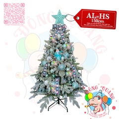 Cây thông 2 loại lá PE phủ tuyết (cành tự động xoè)