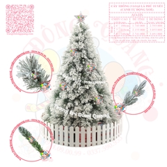 Cây thông 3 loại lá phủ tuyết (cành tự động xoè)