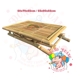 Bàn ghế tre trang trí tiểu cảnh