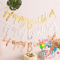 Dây chữ Happy Birthday ép kim