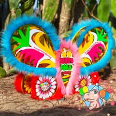 Vải lông thú dán lồng đèn Trung thu