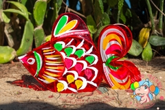 Bộ kit làm lồng đèn Trung thu khung tre giấy kiếng