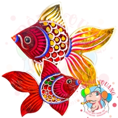 Đèn Trung thu Cá hai đuôi giấy kiếng (cỡ lớn)