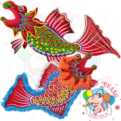 Đèn Trung thu Cá chép hoá rồng giấy kiếng (cỡ lớn)