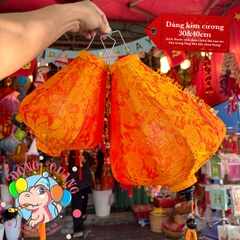 Lồng đèn Hội An vải gấm - dáng kim cương