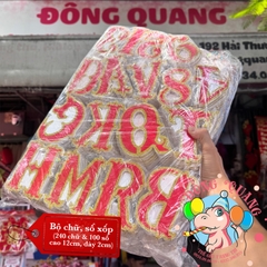 Chữ, số xốp nhung