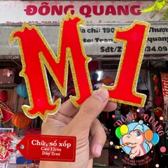 Chữ, số xốp nhung