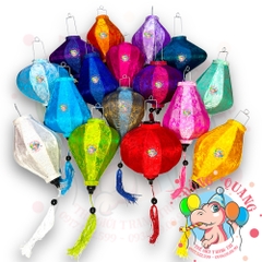 Combo 10 lồng đèn Hội An vải gấm