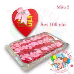 Set 100 chữ Hỷ dán áo khách dự đám cưới
