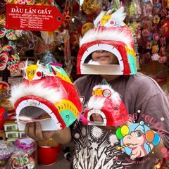 Đầu Lân giấy bồi truyền thống