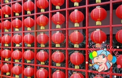 Lồng đèn vải tròn (cặp)