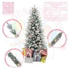 Cây thông PE, PVC FAN phủ tuyết (cành tự động xoè)