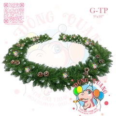 Dây trang trí đầu nhọn phun sơn gắn trái thông