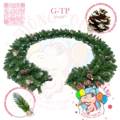 Dây trang trí đầu nhọn phun sơn gắn trái thông