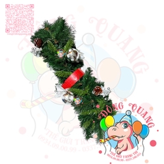 Dây trang trí 3 loại lá lăn kim tuyến bạc