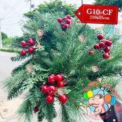 Dây trang trí 4 loại lá gắn cherry
