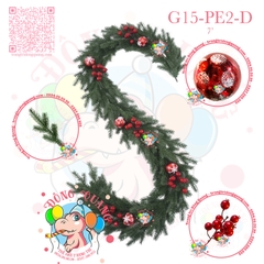 Dây trang trí nhánh thông PE 5 lá