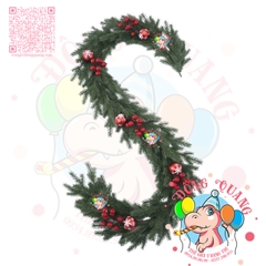 Dây trang trí nhánh thông PE 5 lá