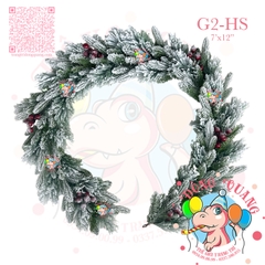 Dây trang trí 3 loại lá thông phủ tuyết