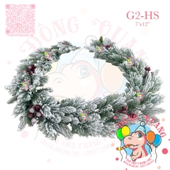 Dây trang trí 3 loại lá thông phủ tuyết