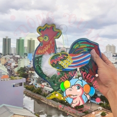 Đèn Trung thu giấy kiếng khung nhựa lớn 25cm