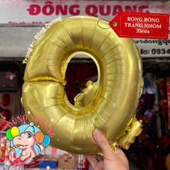 Bong bóng nhôm chữ, số (40/80/100cm) - vàng