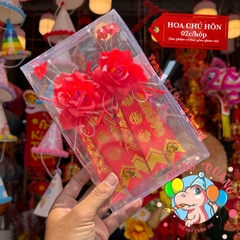 Set 02 Hoa hồng cưới cài áo chủ hôn nhà trai, nhà gái