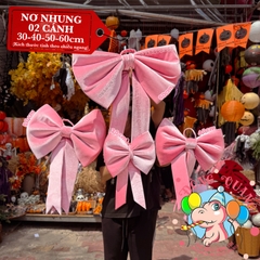 Nơ Vải Nhung Hồng (30-80cm)