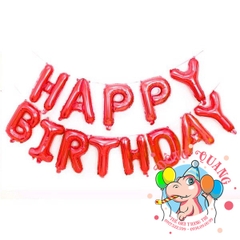 Bong bóng chữ Happy birthday (chữ mỏng - 11 mẫu)