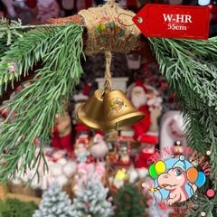 Vòng hoa lá PE gắn chuông