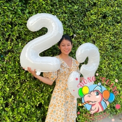 Bong bóng nhôm số (40/80/100cm) - màu pastel