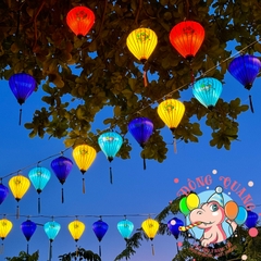 Combo 10 lồng đèn Hội An vải phi bóng