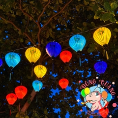 Combo 10 lồng đèn Hội An vải phi bóng