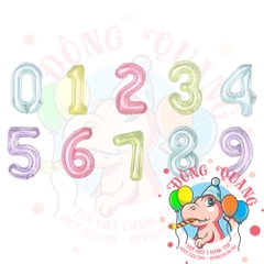 Bong bóng nhôm số (40/80/100cm) - màu trong