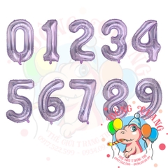 Bong bóng nhôm số (40/80/100cm) - màu trong