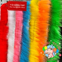 Vải lông thú dán lồng đèn Trung thu