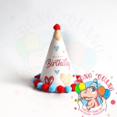 Nón sinh nhật viền bi 1