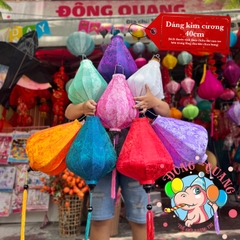 Combo 10 lồng đèn Hội An vải gấm