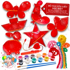 Bộ kit làm lồng đèn Trung thu khung tre giấy kiếng (30-60cm)