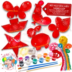 Bộ kit trang trí lồng đèn Trung thu khung tre giấy kiếng (30-60cm)