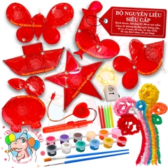 Bộ kit làm lồng đèn Trung thu khung tre giấy kiếng (30-60cm)